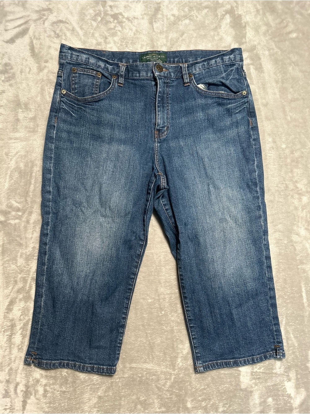 Lauren Ralph Lauren Classic Mid Calf Capri Jeans Women’s 12P Petite Medium Wash